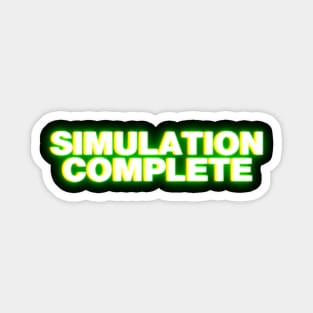 Simulation Complete Sticker